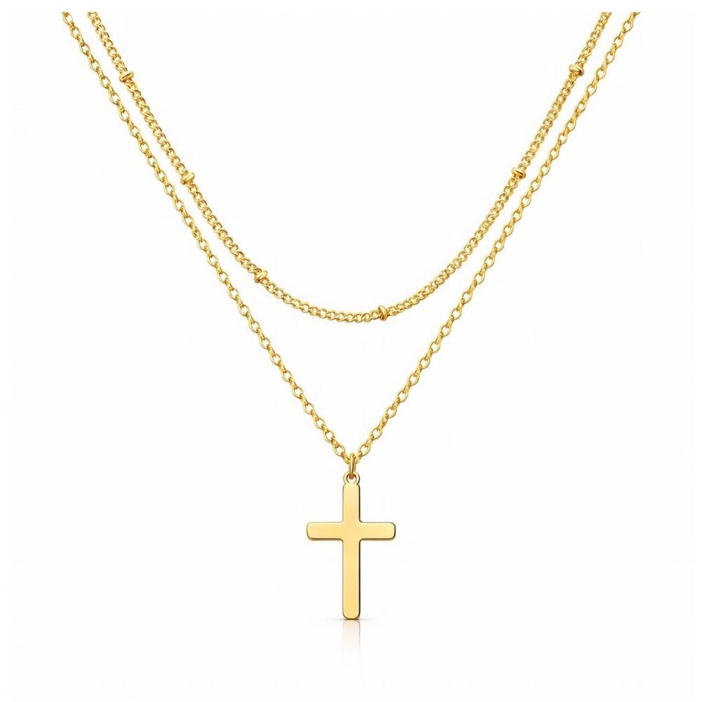 B7. Double Military Dot Necklace